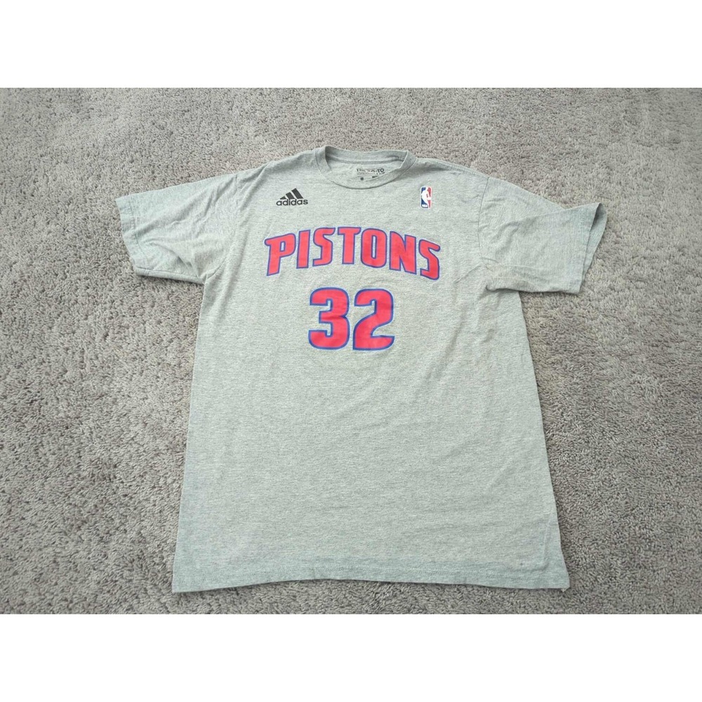 Detroit Pistons T Shirt Mens L NBA Khris Middleton 32 Adidas The Go-To Tee Gray